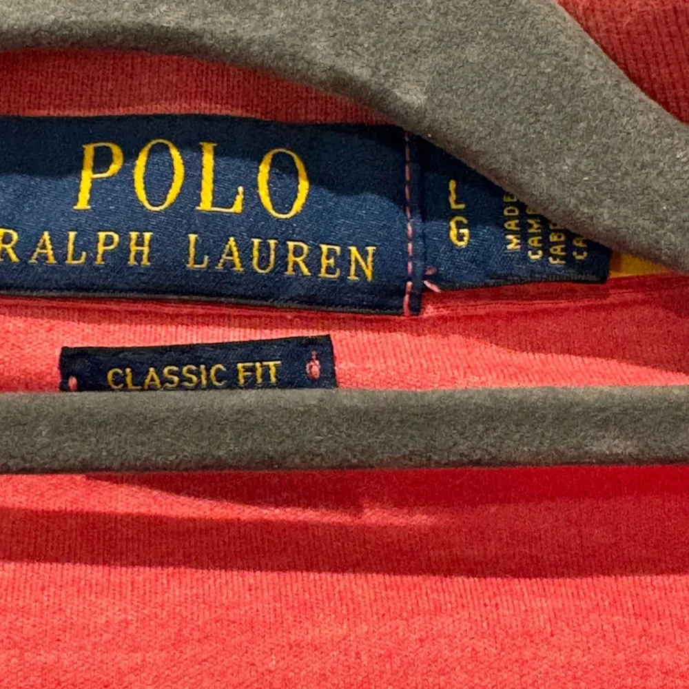 Polo Ralph Lauren Classic Fit Long Sleeve Polo Shirt - Men’s Size L -Salmon/Pink